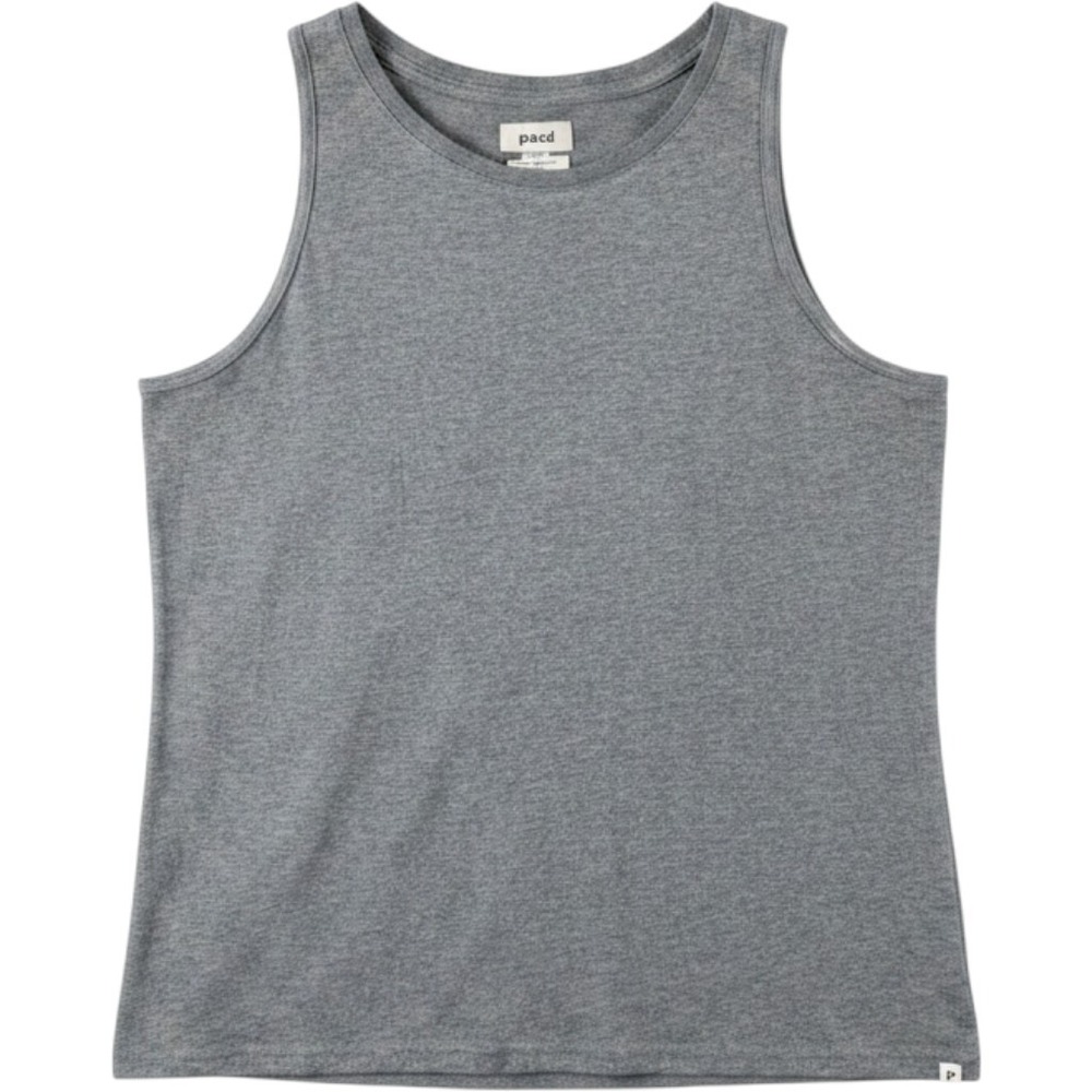 Pact Organic Cotton Tank Top Medium Gray Sleeveless Crew Neck Basic Essential